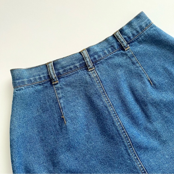 Vintage 90s Nevada Jeanswear High Waist Button Front Denim Skirt | Sears Archive - Picture 11 of 14